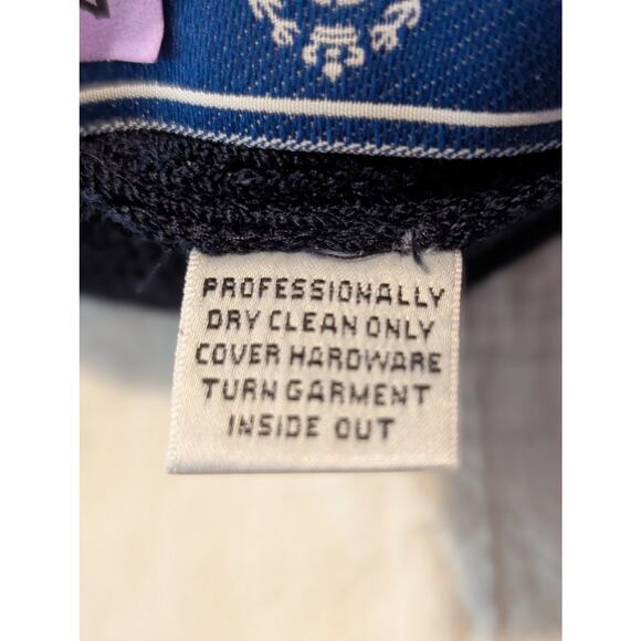 St. John Sportswear Logo By Marie Gray Navy Cream Star Logo Sleeve Sweater Sz S - Picture 8 of 15